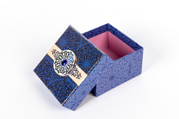 Blue laced gift box