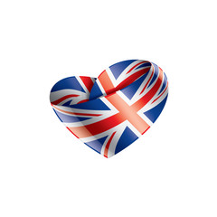 United Kingdom flag, vector illustration on a white background