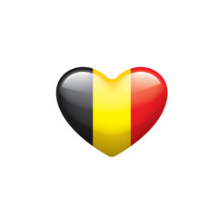 Fototapeta premium Belgium flag, vector illustration on a white background