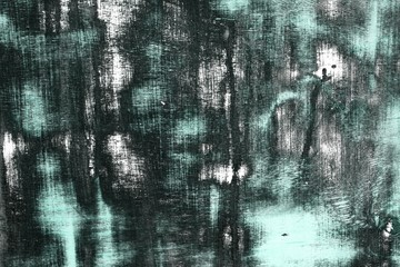 teal, sea-green aged wooden material with large cleared spots texture - fantastic abstract photo background