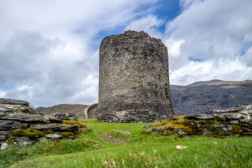 Dolbadarn Castle at Llanberis in Snowdonia National Park in Wales