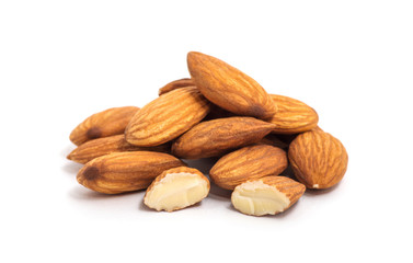 Almond isolated on white