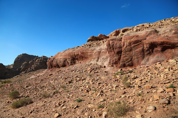 Fototapeta na wymiar Mountains in Petra, Jordan