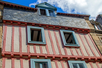 Quimper. Maisons à colombage dans le centre historique. Finistère. Bretagne