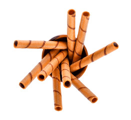 Wafer stick on white background