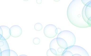 Light pastel colored background with pink bubbles. Wallpaper, texture blue balloons. 3D illustration