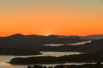 Sunrise in the mountains.