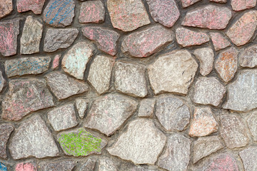 masonry decorated with colored chalk, texture, background
