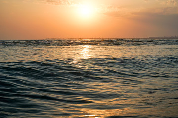 Fototapeta premium seascape with a magnificent sunset over the sea.