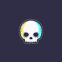 decorated skull, vector