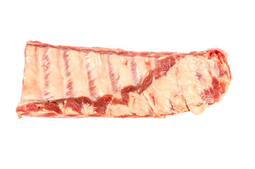 Pork ribs isolated on white background.
