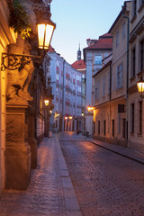 Fototapeta premium Narrow prague street