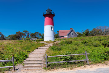 Cape Cod Lighthouse. Nauset Beach Light, Massachusetts, New England, USA, 