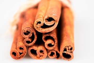 Close-up cinnamon sticks