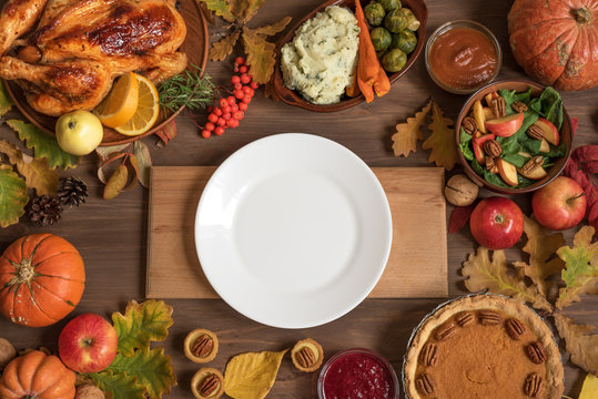Thanksgiving Turkey dinner background