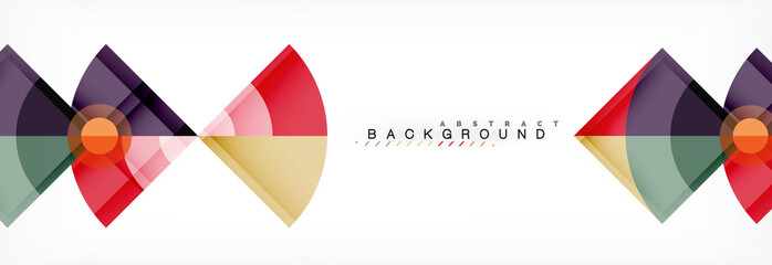 Triangles and circle geometric background