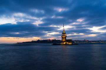 Maiden's Tower at twilight, Istanbul 