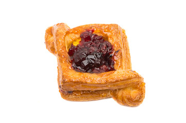 puff with jam isolated