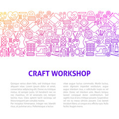 Craft Workshop Line Design Template