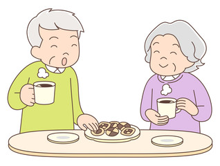 コーヒー_シニア夫婦1