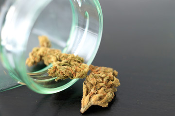 Lemon Haze Marijuana Strain In A Glass Jar
