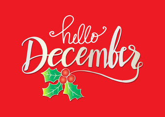 Hello December lettering. © Handini_Atmodiwiryo
