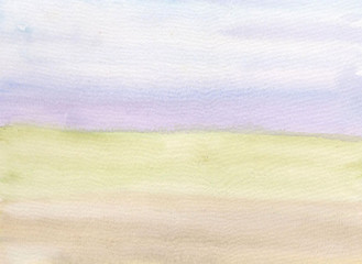 Watercolor illustration of the landscape Colorful watercolor background-abstract texture - 231336319