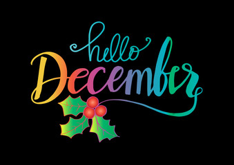 Hello December lettering. © Handini_Atmodiwiryo