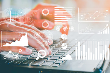 Data analytics and business intelligence concept.