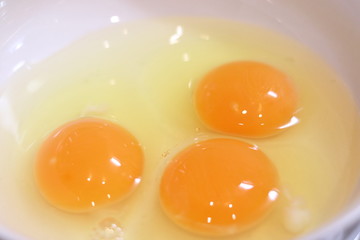 生卵 3つの黄身