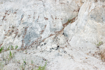 Limestone quarry mine wall surface texture horizontal