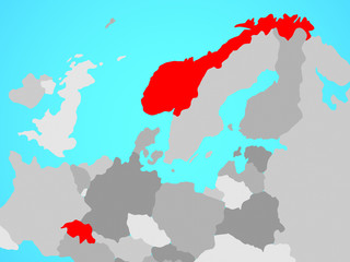 EFTA countries on map