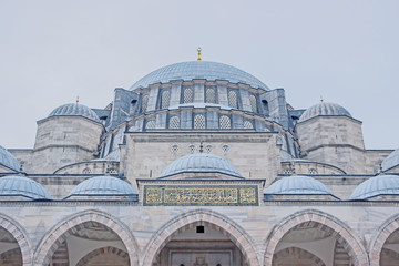 Exterior of Suleymaniye mosque in Istanbul