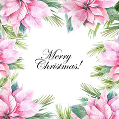 Watercolor squre frame template