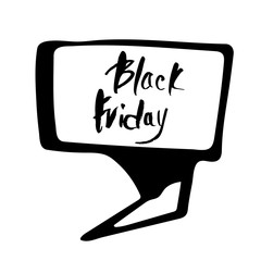 Black Friday vector text with decoration.