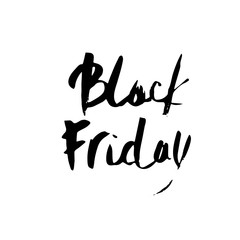 Black Friday vector text with decoration.