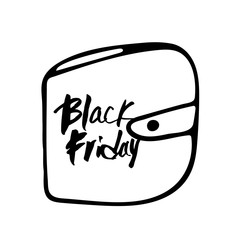 Black Friday vector text with decoration.