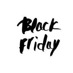 Black Friday vector text with decoration.