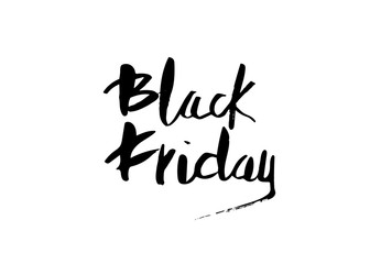 Black Friday vector text with decoration.