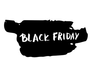 Black Friday vector text with decoration.