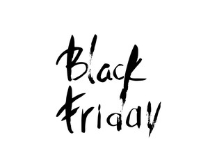 Black Friday vector text with decoration.