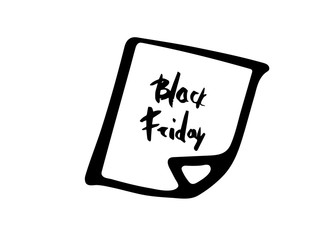 Black Friday vector text with decoration.