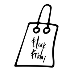 Black Friday vector text with decoration.