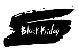 Black Friday vector text with decoration.
