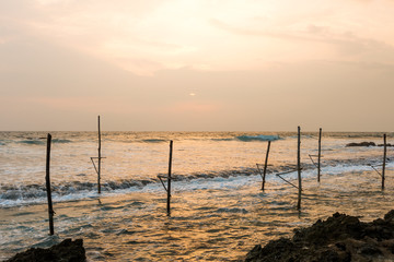 sunset on the coast of the Indian Ocean