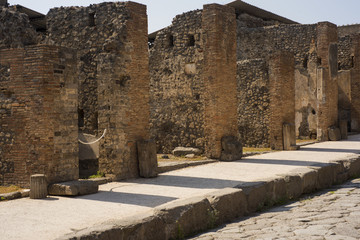 The ruins of the city of Pompeii. Italy