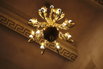chandelier in the apartment