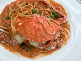 Korean crab meets italien cusine, a firework for the taste!