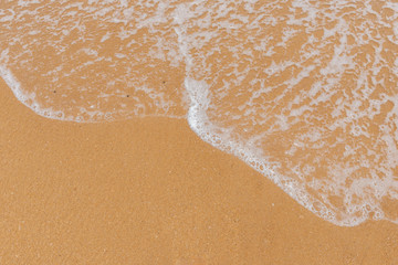 soft wave on a sandy beach