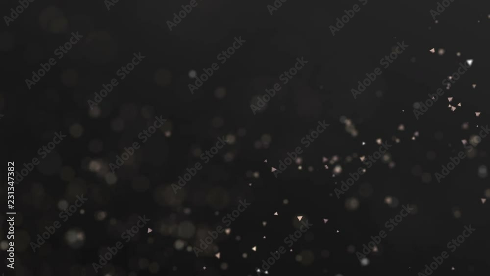 Poster abstract 3d rendering of flying particles with bokeh effect. modern cgi background animation. motion